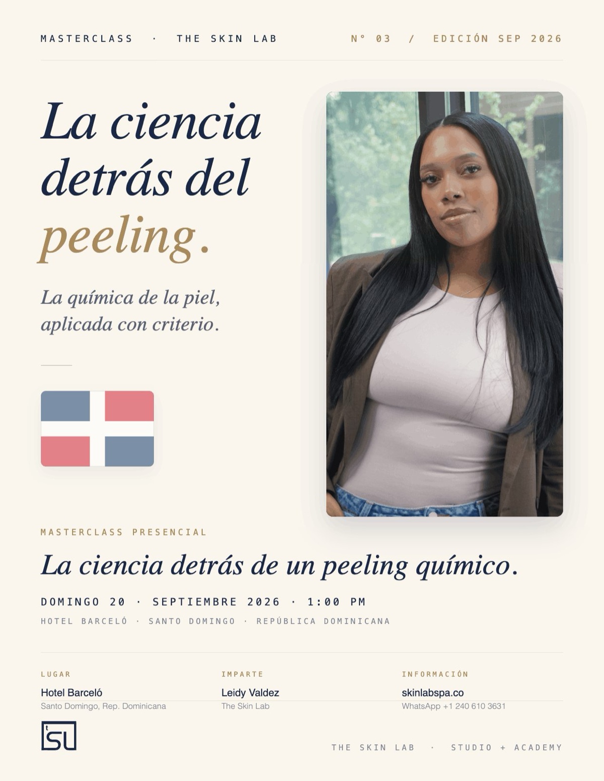 La ciencia detrás del peeling · Masterclass presencial · Santo Domingo